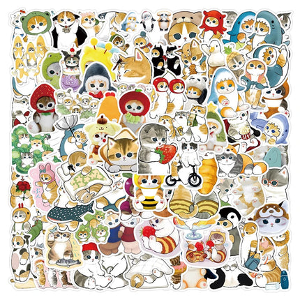 10/30/55/110PCS Kawaii Mofusand Stickers Cartoon Cute Cat Graffiti Decals Kids Toy Gift DIY Scrapbook Guitar Laptop Phone Case