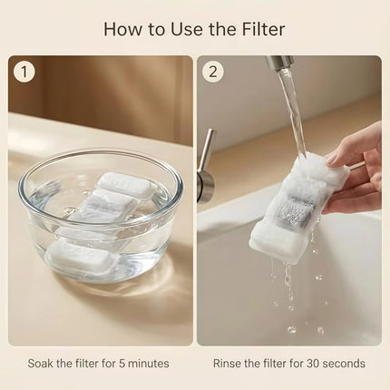 Cat Water Fountain Filter Activated Carbon 8 Replacement Filters and 4 Pump Sponge for Stainless Steel Pet Water Dispenser