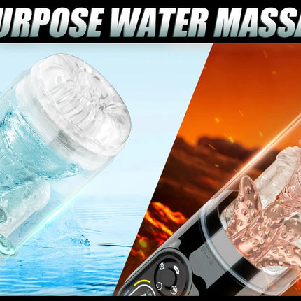 New LCD Automatic Male Mastubator Penis Pump With 7 Vibrating Rotating Thrusting & Licking Modes Pocket Pussy Sex Toys for Men