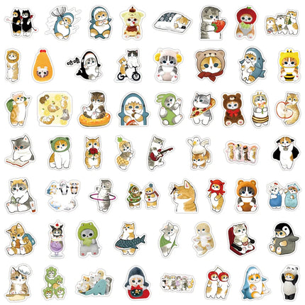 10/30/55/110PCS Kawaii Mofusand Stickers Cartoon Cute Cat Graffiti Decals Kids Toy Gift DIY Scrapbook Guitar Laptop Phone Case