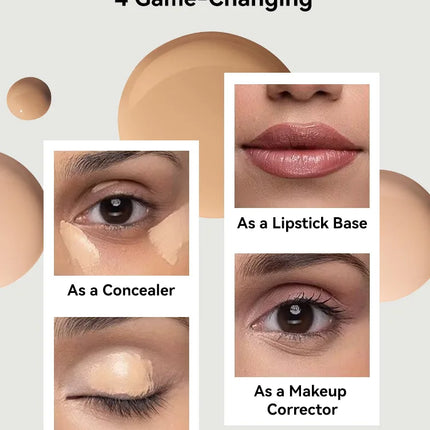 MLSMILE 6-Color Powder Foundation Long-Lasting Waterproof Moisturizing Sweat Resistant Oil-Control Concealer Easy to Open CO:02