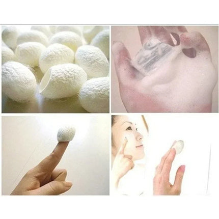 10Pcs Organic Natural Silk Cocoons Silkworm Balls Face Skin Care Scrub Purifying Acne Anti Aging Whitening Hot Sale
