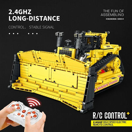 Electric Engineering Vehicle Bricks NEW Technical Remote Control D11 Bulldozer Building Blocks Mechanical Toys Gift Set for Boys