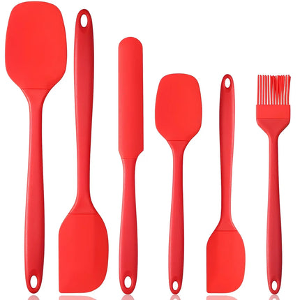 6 Pieces Silicone Spatula Set Food Grade split type Heat Resistant Spatulas Turner for Cooking Baking Mixing Baking Tools
