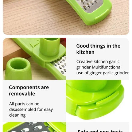 Hot 1 Pack Mini Garlic Grinder Creative Garlic Press Kitchen Garlic Mash Manual Mashing Green Kitchen Gadgets Accessories