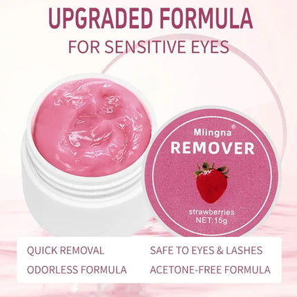 Eyelash Glue Removal Makeup Cream Professional Lash Extensions Remover Fruit Scent Lash Glue Remover Gel