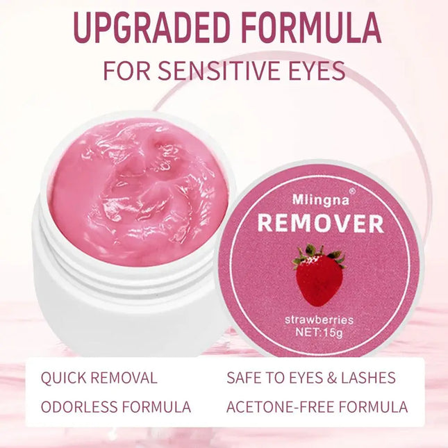 Eyelash Glue Removal Makeup Cream Professional Lash Extensions Remover Fruit Scent Lash Glue Remover Gel