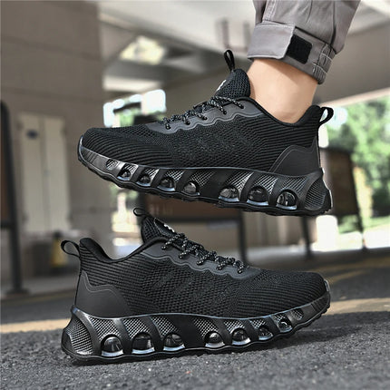 Men's air cushion casual sneakers spring summer lightweight outdoor racing running shoes breathable plus size speed sports shoes