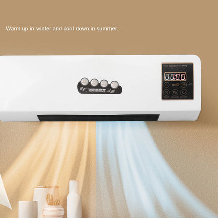 Electric Wall Heater Small Heater Fan Portable Wall Mounted Electric Heater Hot Fan for Bathroom Bedroom Wall Mounted Hot Fan