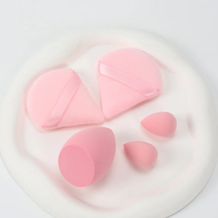 5Pcs Professional Makeup Sponge Set - Soft, Gentle, Multi-Purpose Tools for Perfect Foundation, Powder and Blush Application