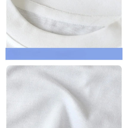 2-10Y Children's Pure Cotton Short Sleeved Pullover T-shirt Baby Boys Girls Summer Clothes New Students Solid Color Tops