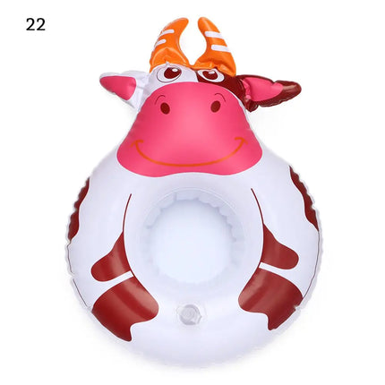 Inflatable Drink Holder Cup Coasters Swimming Pool Drink Float Bar Coasters Party Decoration Kids Float Toys For Beverage Bottle