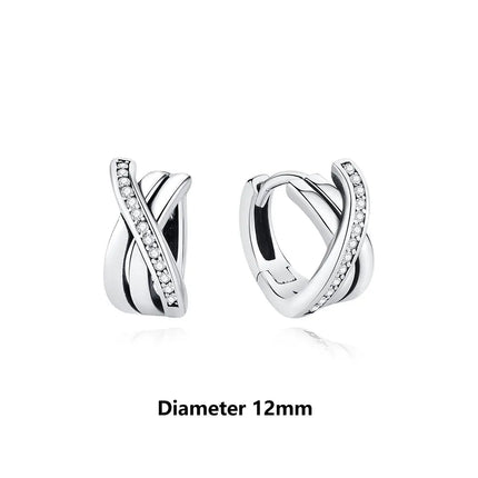 New 2026 Original 925 Sterling Silver Earrings For Women Piercing Hoop Love Heart Earings Rose Gold Wedding Gift Luxury Jewelry