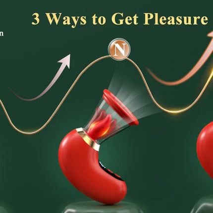 Portable Nipple Licking Sucking Vibrator Female Breast Massager Clitoral Bite Vibrating Sex Toy for Female Masturbation