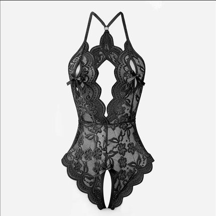 2026 Sexy Crotchless Bra set Lingerie Women Lace Hollow Bra Set Costumes Deep V Open Bra UnderweaSexy Backless Dress Women
