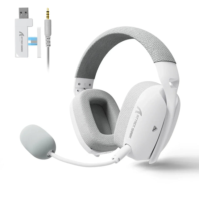 ATTACK SHARK L80PRO Wireless Gaming Headset Tri-Mode 2.4GHz Bluetooth Wired 40mm Drivers Mic Low Latency Lightweight Headphone
