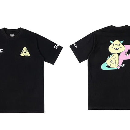 PALACE European and American trendy brand triangle print high-quality men's and women's casual pure cotton short sleeved T-shirt