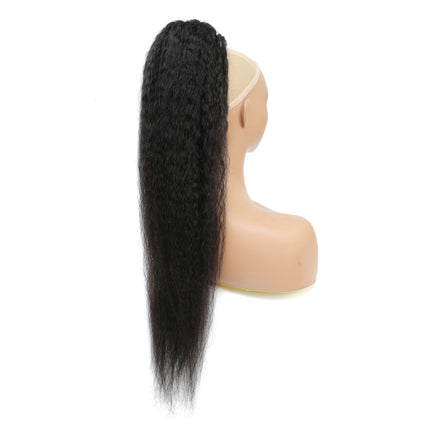 8-26 Inch Long Clip In Ponytail Hair Extension Ponytail Wrap Drawstring Hair Kinky Straight Drawstring Ponytail Human Hair Extensions 100g 160g Remy Mongolian Natural Hair Kinky Straight Ponytail Wrap Drawstring Human Hair Ex