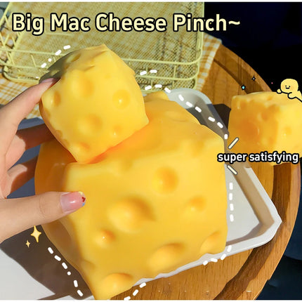Jumbo Cheese Cube Stress Squishy Object Large Size Slow Rebound Stress Relief Fidget For ASMR Sensory Anti-Stress Anxiety Relief