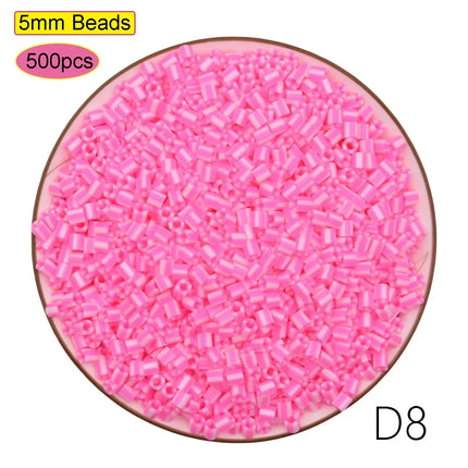 DIY Plastic 5mm Perler Hama Beads Fuse Beads Toys Eco-friendly Material Pegboard Iron Pixel Puzzle Birthday Gift for Boys Girls