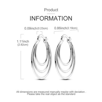 925 Sterling Silver Earrings Women 2025 Jewelry Hoop Ear Studs Sparkling Pave Earring Wedding Gift For Anniversary