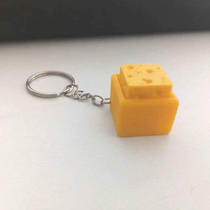 Cheese Keyboard Fidget Keychain Clicker Fidget Sensory Toy Stress Relief Anxiety ADHD Decompression Gifts For Kids Adults