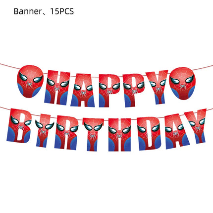 Spiderman Birthday Decor Superhero Theme Spider Birthday Party Decorations Paper Napkins Background Balloons Kids Party Supplies