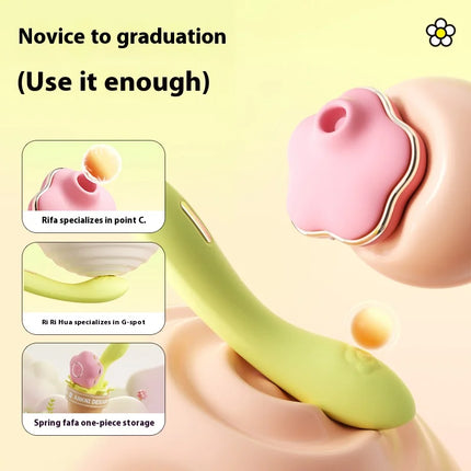 2-in-1 Vibrator Clit Sucking Orgasm Dildo Vibrator G-spot Orgasm Woman Sex Toys Clitoral Stimulator Adult Products Clitoral Suck