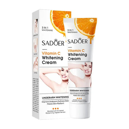 Vitamin C Brighten Cream Bleaching Armpits Elbows Knees Moisturizing Body Lotion Cream Brightening Skin Cream Lightening Melanin