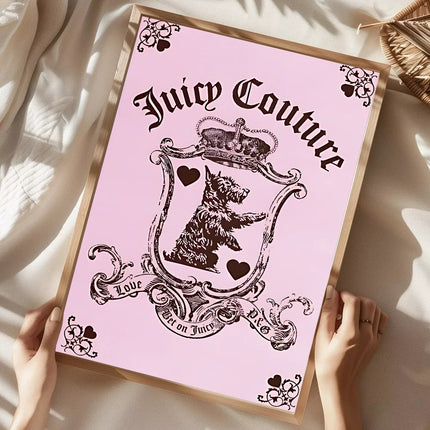 J-Juicy C-Couture Poster Home Living Room Bedroom Bar Cafe Art Decor
