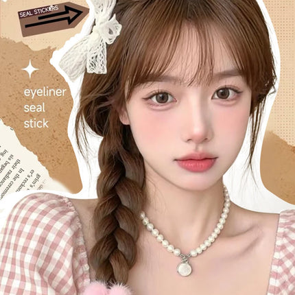 GECOMO Eyeliner Stamp Sticker Waterproof Brown Korean-style Natural Eye Makeup Novice Use Simple Symmetry Eyeliner Seal Stick