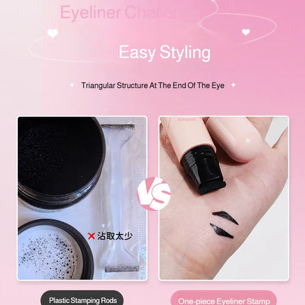 Eyeliner for Beginners Sweat-proof Double-headed Eyeliner Smudge-Proof Eyeliner Waterproof Double-Wing Integrated Eyeliner Stamp