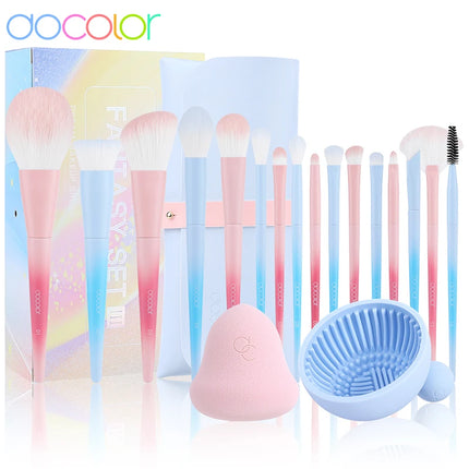 Docolor Makeup Brush Set Professional 10-30pcs Eyeshadow Blush Synthetic Foundation Brush Powder Contour Cosmetic Tool For Women
