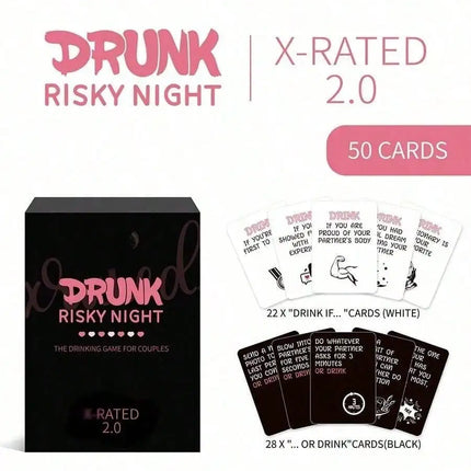 Drunk Risky Night Card Game, Hilarious Interactive Party Game for Couples, Friends & Family, Perfect Entertainment & Christmas Game Gift,Game Gift!Cards Games,Party Games,Friends Games,Board Games