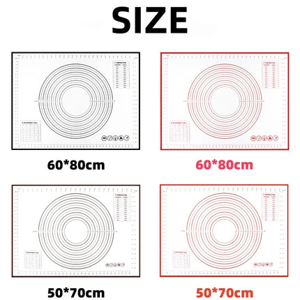 Silicone Baking Mat Kneading Pad Dough Mat Pizza Cake Dough Maker Kitchen Cooking Grill Non-Stick Gadgets Bakeware Pastry Mat
