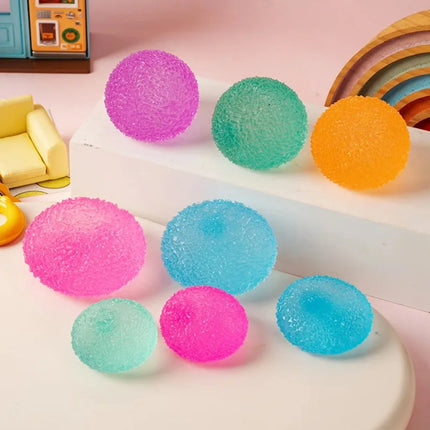 1Pc Squishy Multicolor Texture Ice Ball Squeeze Toy for Adult Soft Pinch Pop Fidget Toys Children Halloween Christmas Gifts