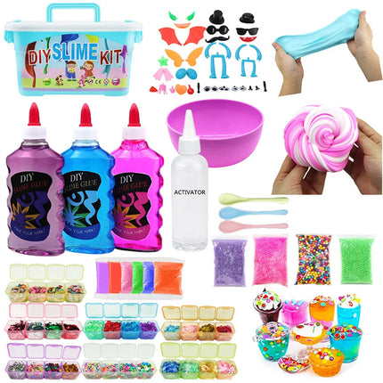 DIY Slime Foam Kit Sensory Fidget Toy Set Stress Relief Parent-Child Interactive Educational Game for Kids