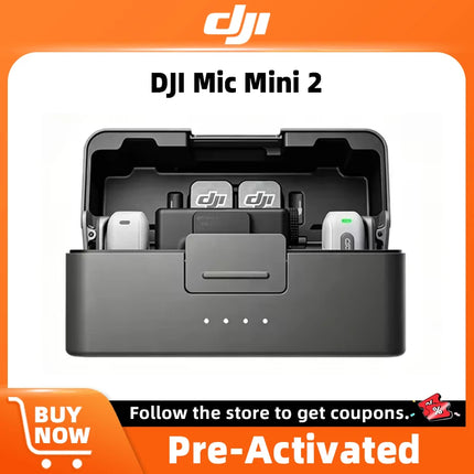 DJI Mic Mini 2 Wireless Microphone 48-Hour Operating Time & Power Saving Three Voice Tone Presets, Two-Level Noise Cancelling