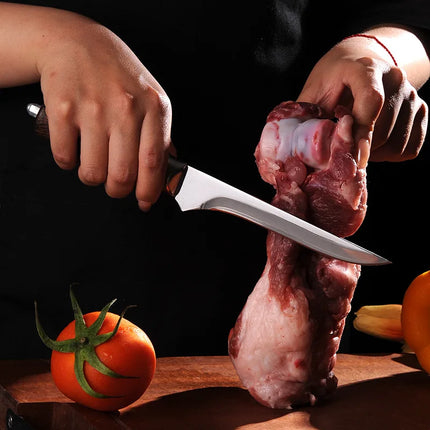 Damascus Knife Chef Boning Knife Damascus Knives Kitchen Cooking Meat Cleaver Vegetables Slicing Fruit Fish Knives Wooden Handle