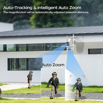 JOOAN IP Camera 6K 9MP HD WiFi Outdoor Camera 10X Zoom Three Lens Dual Screen Home Security PTZ Camera Video Surveillance
