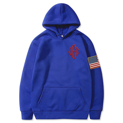 JEE Embroidery Print Hoodies Men Women Fleece Casual Oversized Sweatshirt Fashion Hip Hop Long Sleeve Pullovers Coat streetwear