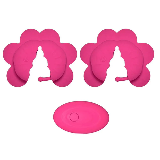Rose Nipple Clamps Vibrator Female Wearable Adjustable Remote Control Nipple Stimulator BDSM Sex Pleasure Adult Toys for Women