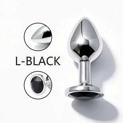 5 Size butt plug Metal anal plug Jewelry base beginner to expert G-point massage dildos adult women toys adult men toys