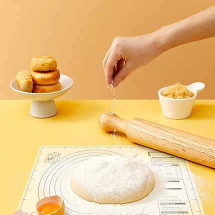 Non-slip, non-stick, food-grade rolling mat  Easy to clean and reusable  Baking and kneading mat
