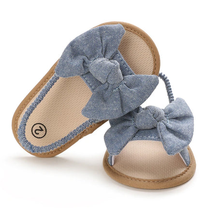 Infant Non-Slip First Walkers Footwear 0-18 Months Baby Girls Sweet Flowers Sandals Summer Soft Sole Flat Princess Dress Shoes