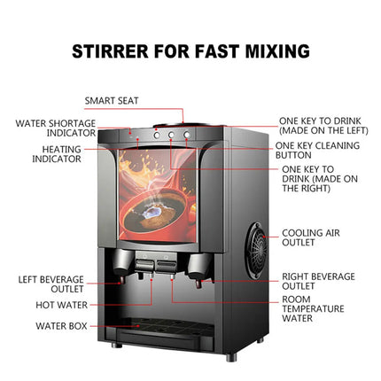 Automatic Instant Coffee Maker Hot Drink Machine Commercial Beverage Machine Coffee Machine Caffetteria
