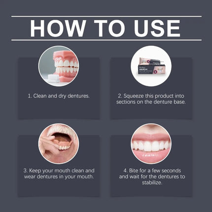 Comfort Denture Adhesives Glue Teeth Care Thermoplastic Denture Silicone Reline Kit Adhesive Cushion Friction Fixed Dentures