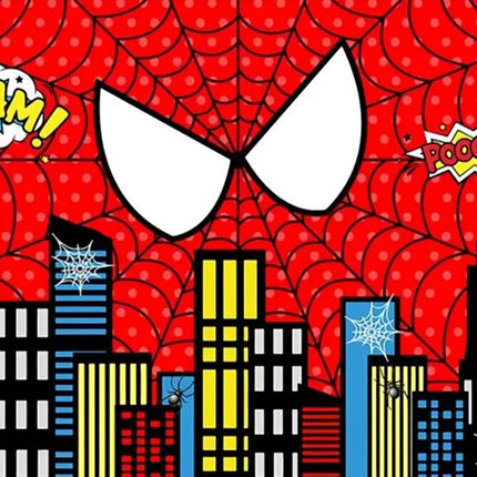 Superhero Baby Shower Birthday Backdrop City Building Super Hero Party Photography Background Photo Studio Custom Name Banner
