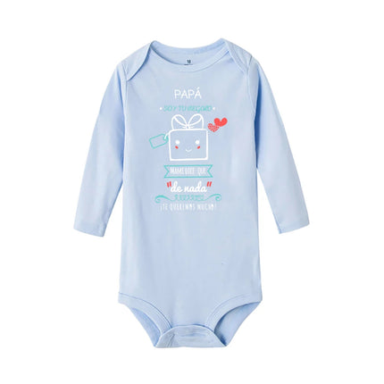 Dad I'm Your Gift Baby Bodysuit Spain Father's Day Boys Girls Infant Romper Long Sleeve Warm Jumpsuit Fathers Day Best Present