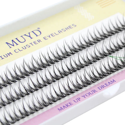 DIY Clustered Eyelash Extensions Dovetail Segmented Eyelashes Volume 3D Fluffy Natural Segmented False Eyelashes Single Bundle